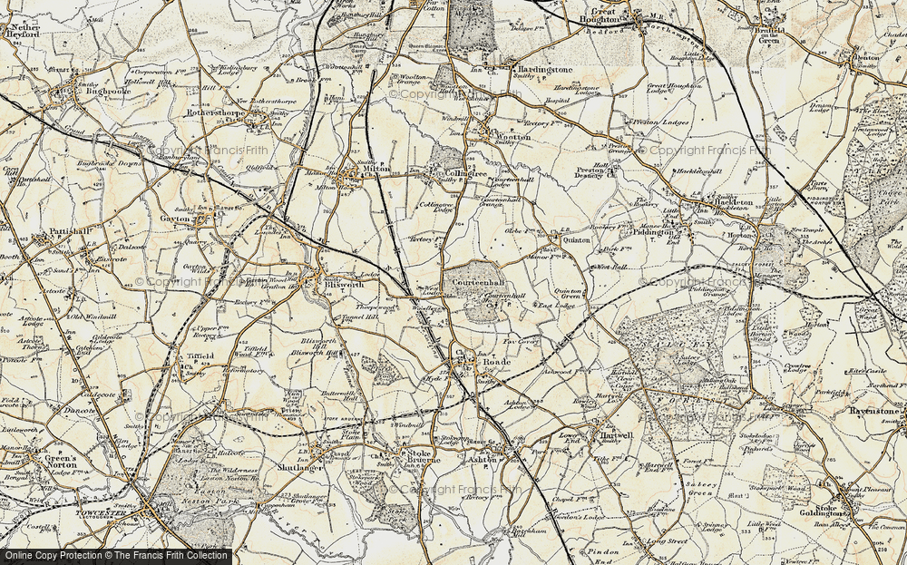 Old Map of Courteenhall, 1898-1901 in 1898-1901