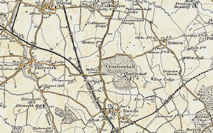 Old map of Courteenhall in 1898-1901