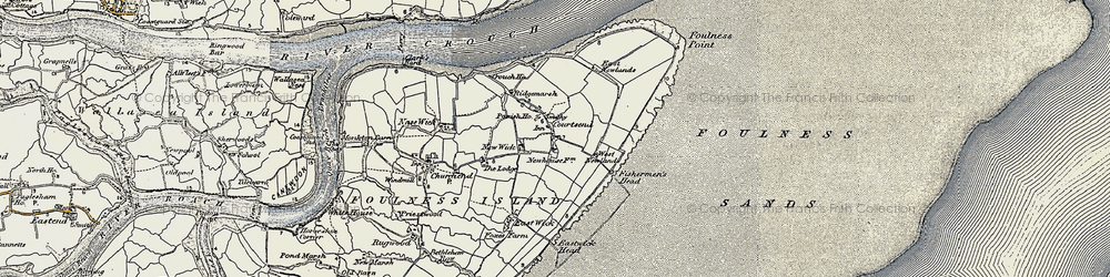 Old map of Courtsend in 1898