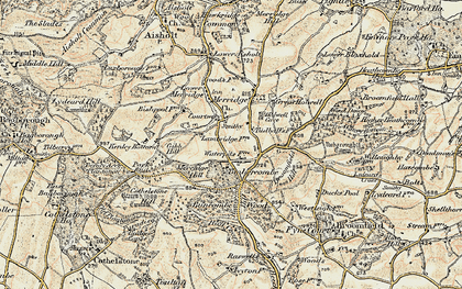 Old map of Timbercombe in 1898-1900