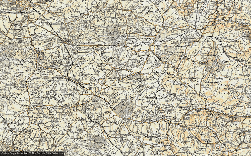 Old Map of Cousley Wood, 1898 in 1898