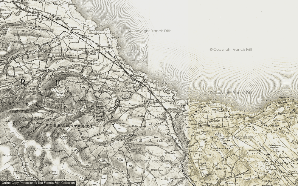 Old Map of Historic Map covering Bilsdean in 1901-1903