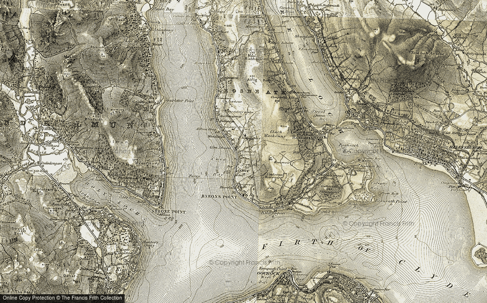 Old Map of Historic Map covering Bellcairn in 1905-1907