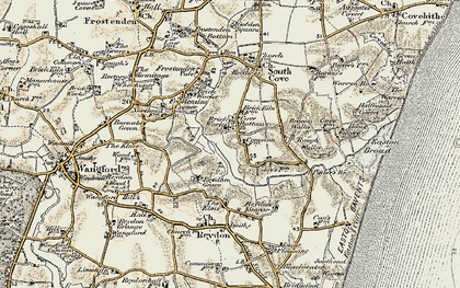 Old map of Cove Bottom in 1901-1902