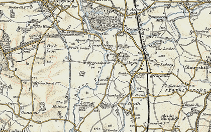 Old map of Coven in 1902