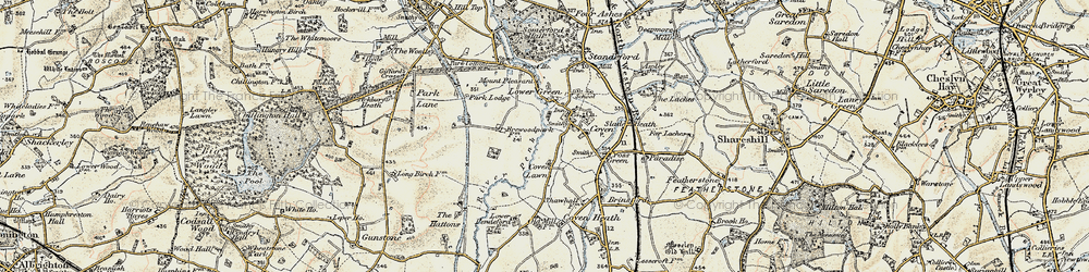 Old map of Coven in 1902