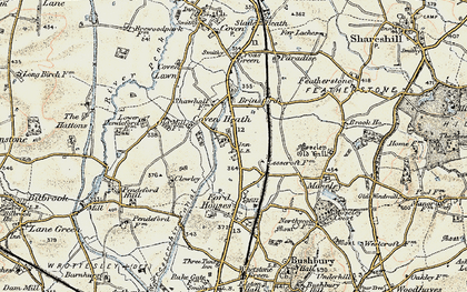 Old map of Coven Heath in 1902