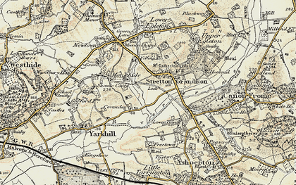 Old map of Covender in 1899-1901