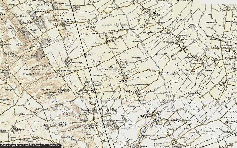 Old Map of Covenham St Bartholomew, 1903-1908 in 1903-1908