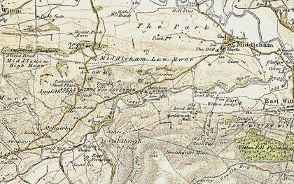 Old map of Coverham in 1904