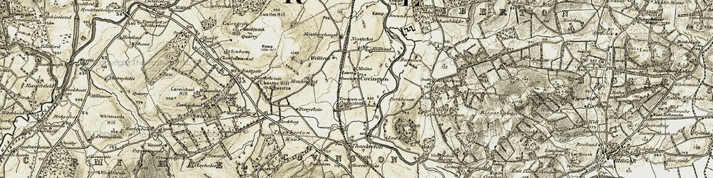 Old map of Brow Burn in 1904-1905
