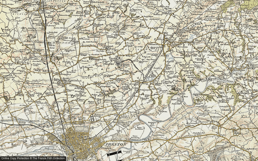 Old Map of Cow Hill, 1903-1904 in 1903-1904
