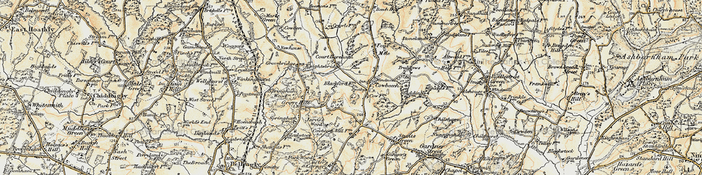 Old map of Cowbeech in 1898