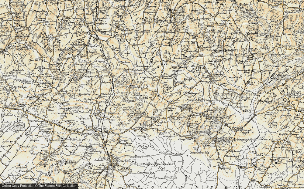 Old Map of Cowbeech Hill, 1898 in 1898