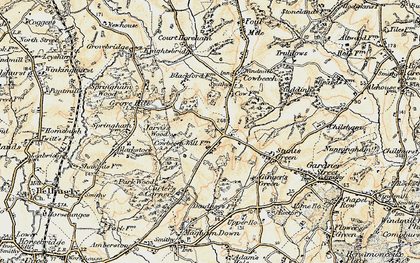 Old map of Cowbeech Hill in 1898