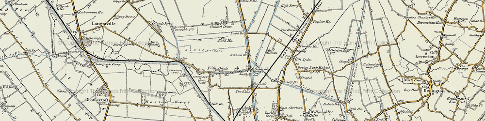 Old map of Cowbridge in 1901-1902