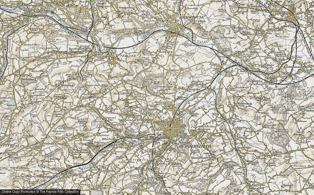 Old Map of Cowcliffe, 1903 in 1903