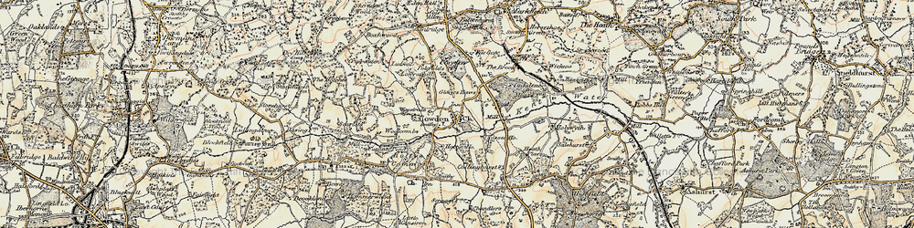 Old map of Cowden in 1898-1902