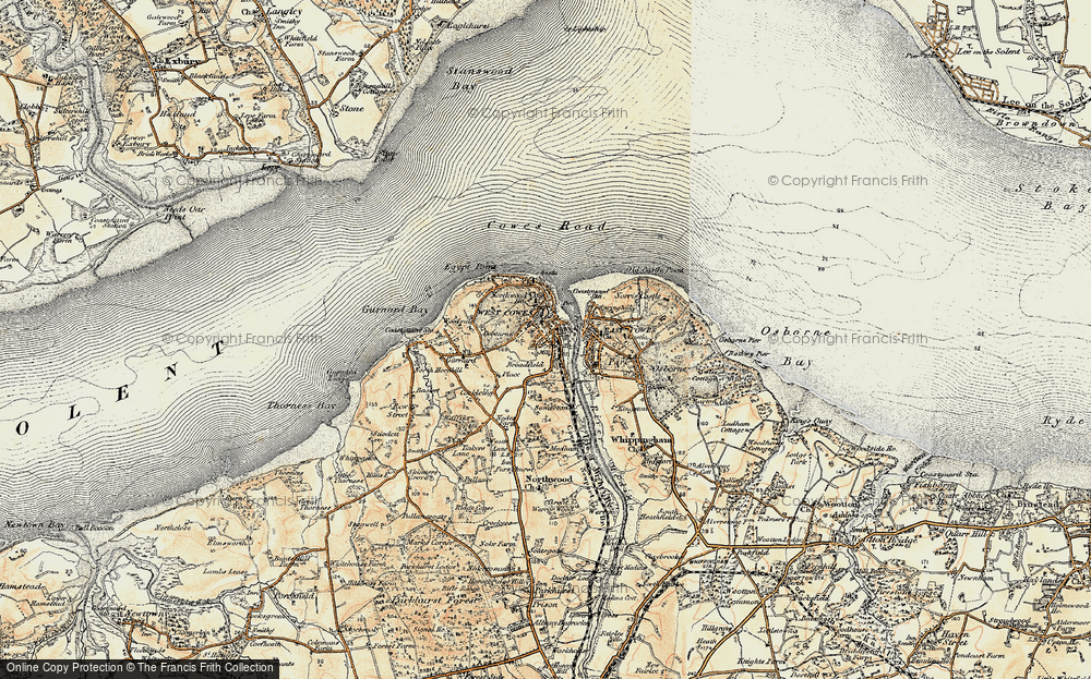 Old Map of Cowes, 1897-1899 in 1897-1899