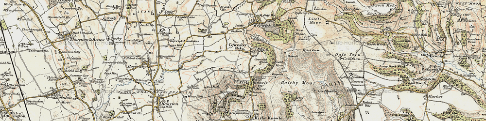Old map of Boltby Forest in 1903-1904
