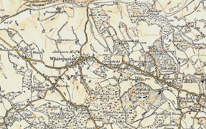 Old map of Cowesfield Green in 1897-1909