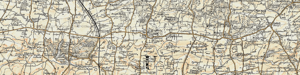 Old map of Brookhill Ho in 1898