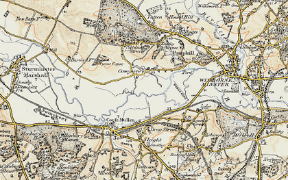 Old map of Cowgrove in 1897-1909