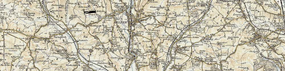 Old map of Cowhill in 1902