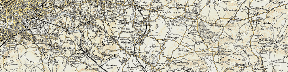 Old map of Cowhorn Hill in 1899