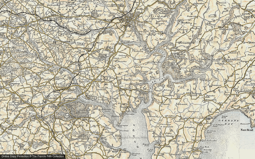 Old Map of Cowlands, 1900 in 1900