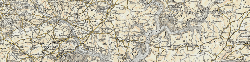 Old map of Cowlands in 1900