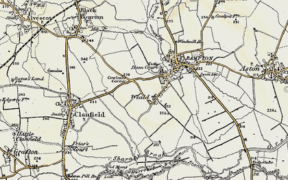 Old map of Cowleaze Corner in 1898-1899