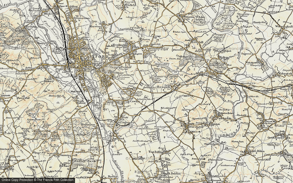 Old Map of Cowley, 1897-1899 in 1897-1899