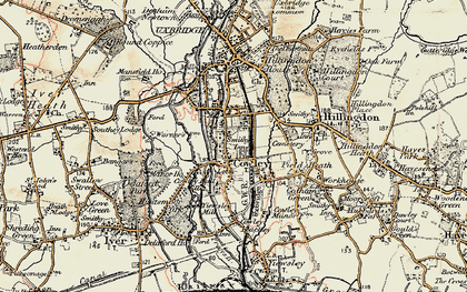 Old map of Cowley in 1897-1909