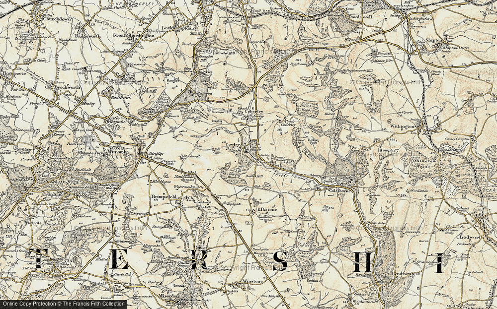 Old Map of Cowley, 1898-1900 in 1898-1900