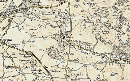 Old map of Cowley in 1898-1900