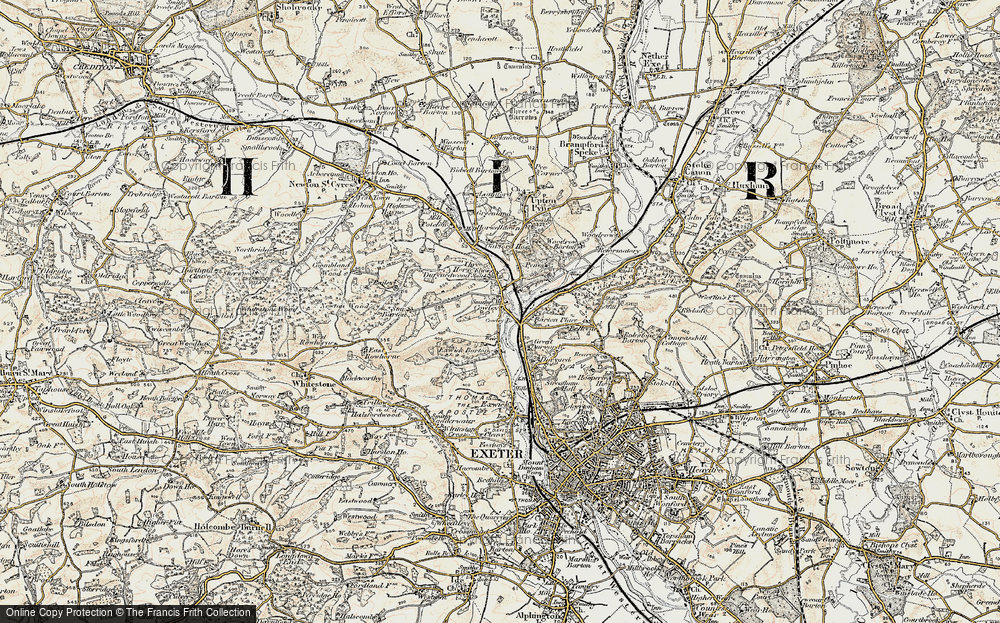 Old Map of Historic Map covering Bellenden in 1899-1900
