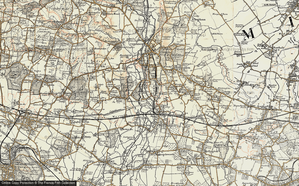 Old Map of Cowley Peachy, 1897-1909 in 1897-1909