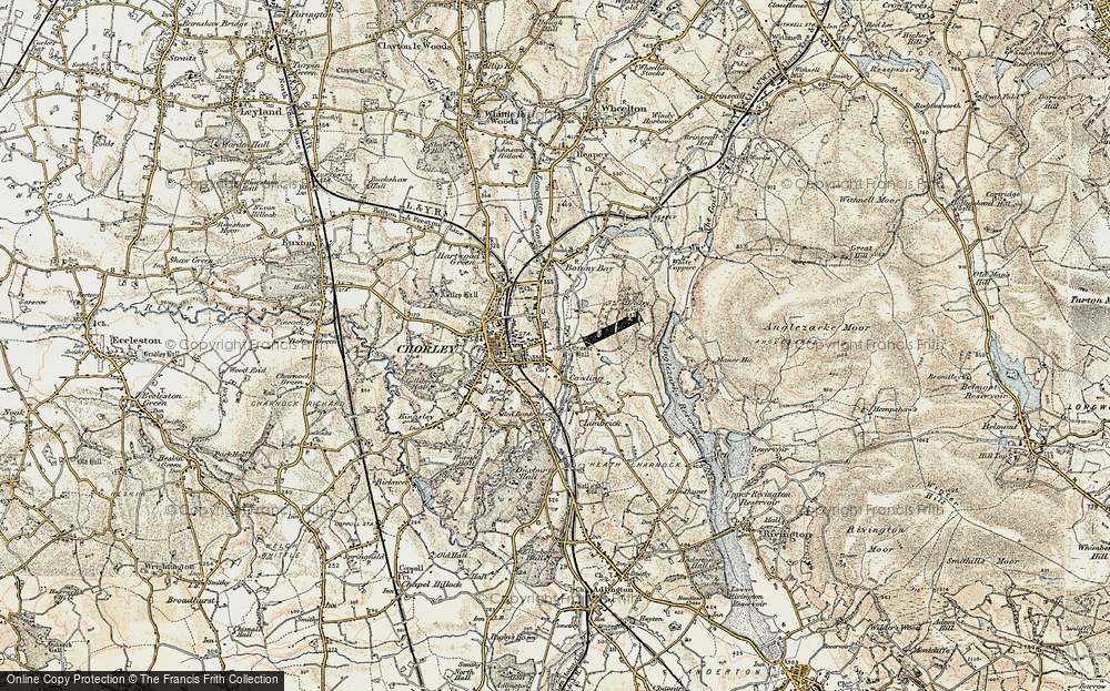 Old Map of Cowling, 1903 in 1903