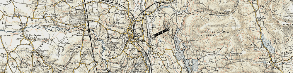 Old map of Cowling in 1903