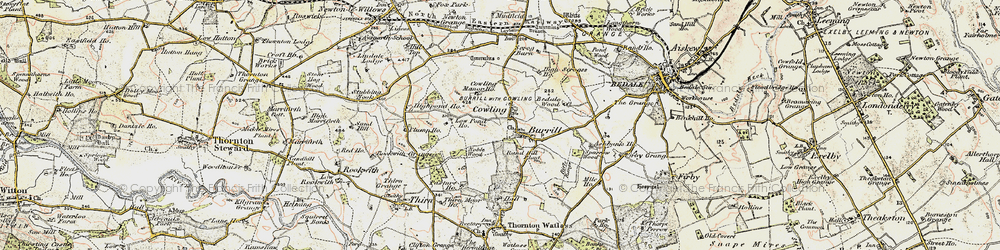 Old map of Cowling in 1904
