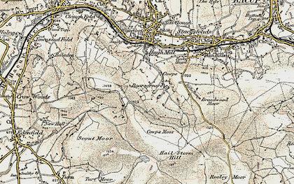 Old map of Cowpe in 1903