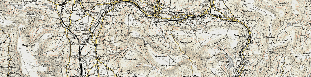 Old map of Cowpe in 1903