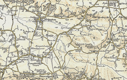 Old map of Cowslip Green in 1899-1900