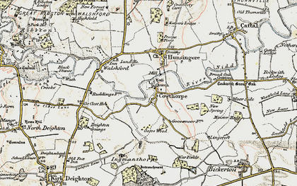 Old map of Cowthorpe in 1903-1904