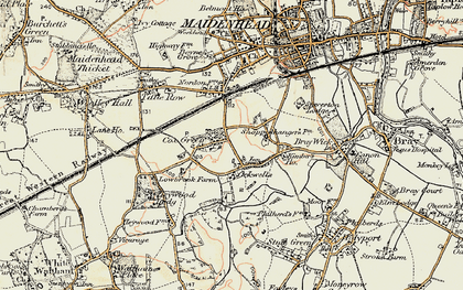Old map of Cox Green in 1897-1909