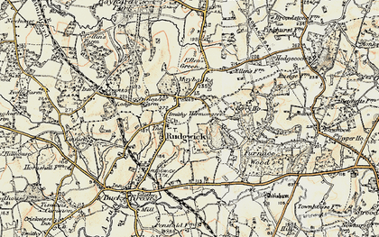 Old map of Cox Green in 1898-1909