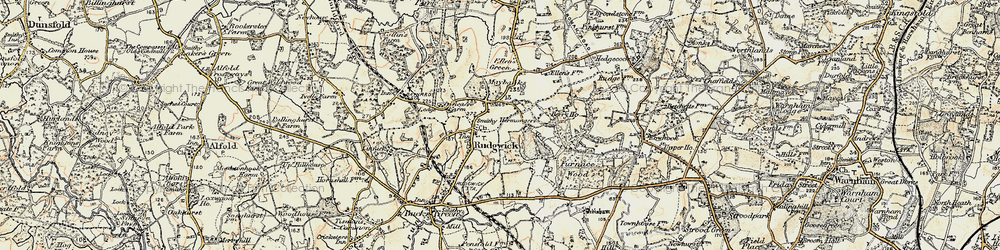 Old map of Cox Green in 1898-1909