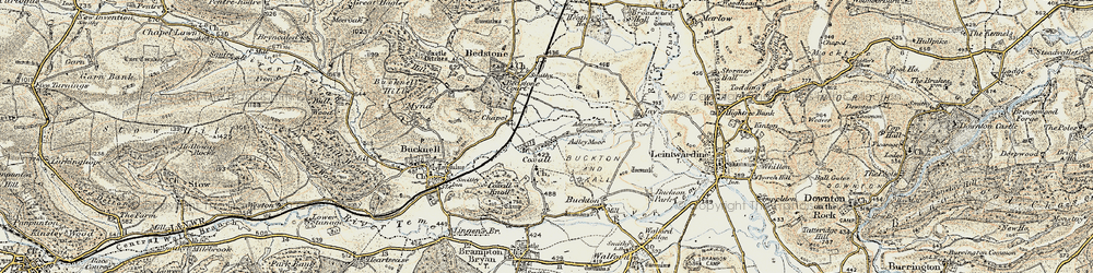 Old map of Adley Moor in 1901-1903