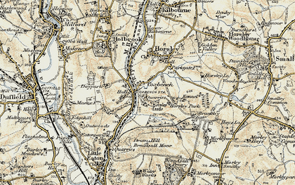 Old map of Breadsall Moor in 1902-1903